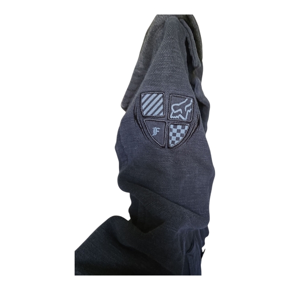 Fox Double-Breasted Hooded Black Jacket - Picture 4 of 4